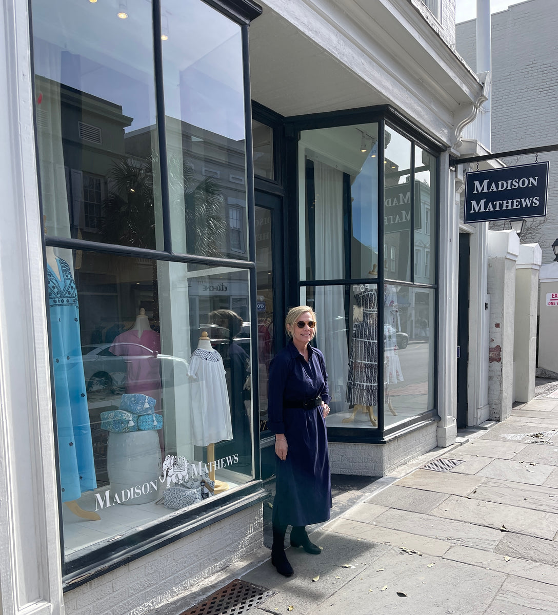 Darren Midi Jersey Knit Dress Navy Shop Madison Mathews