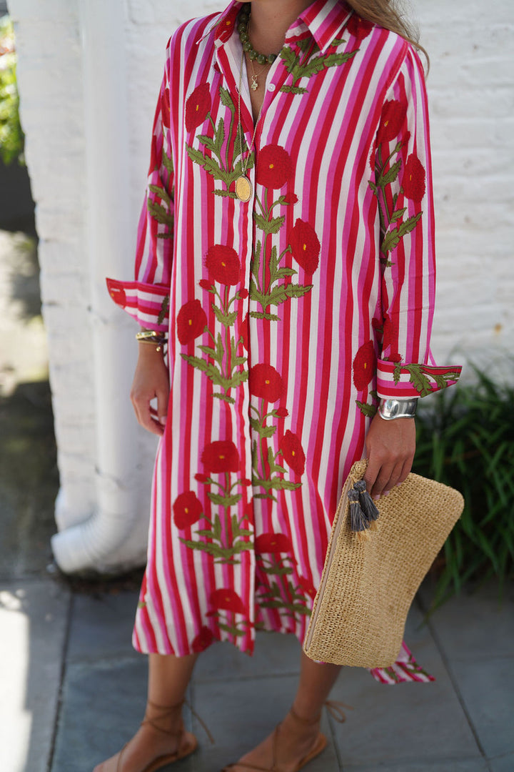 Elizabeth Maxi Dress Wild Poppy Cabana