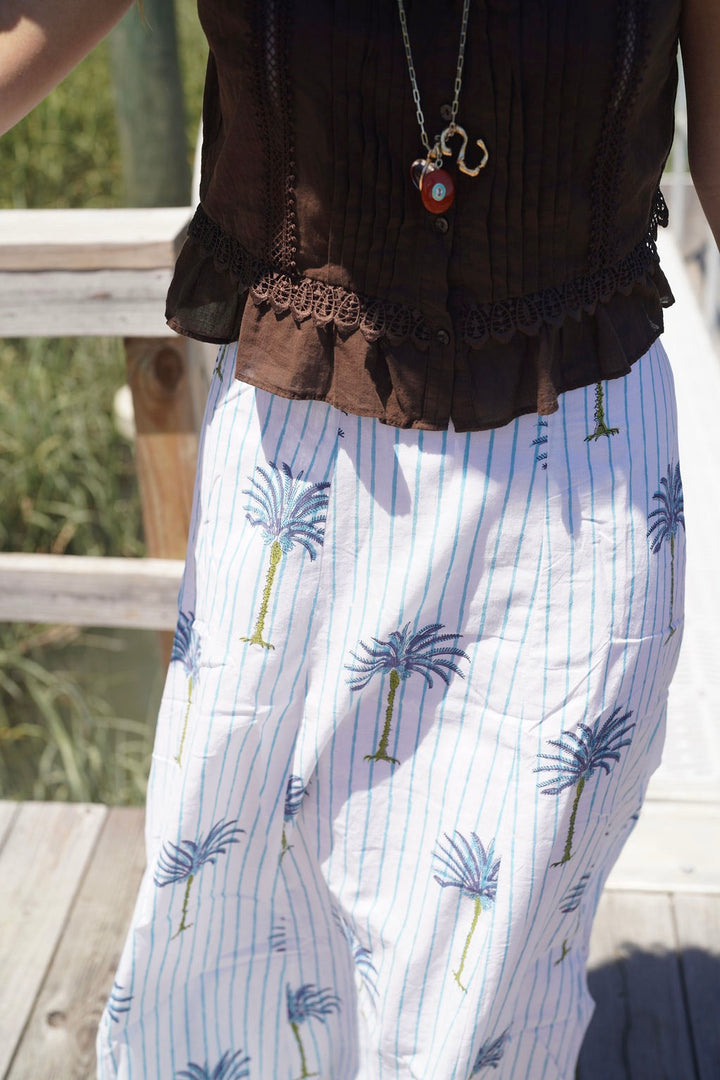 Hanley Midi Skirt Seabreeze Palm