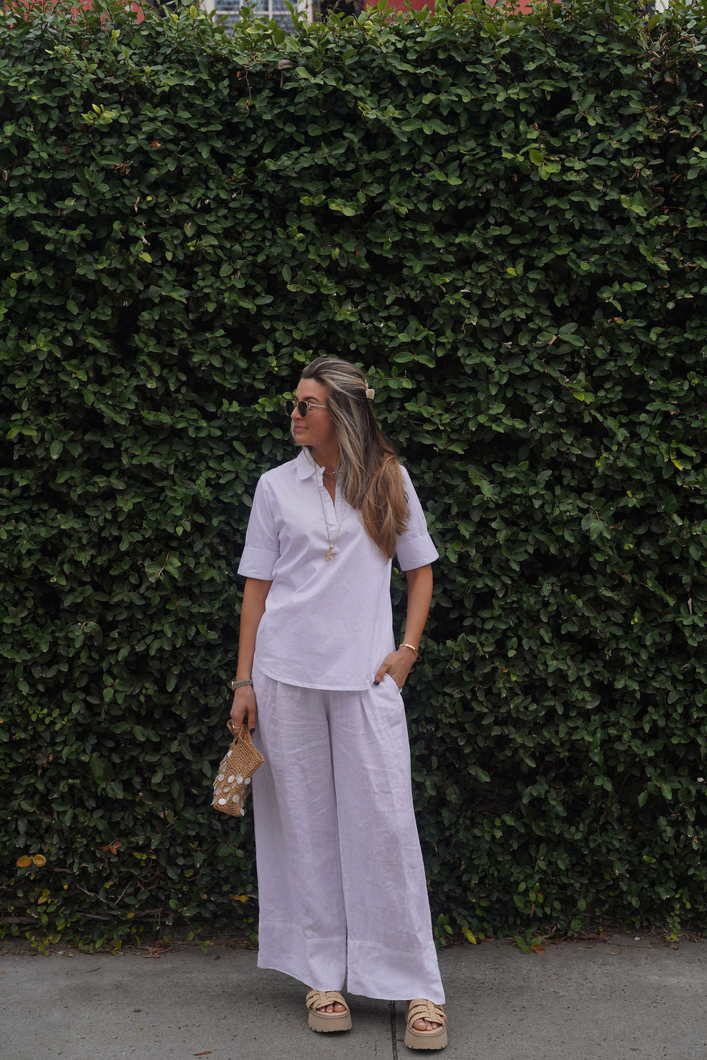 Darren Shirt Short Sleeve White Pima Cotton