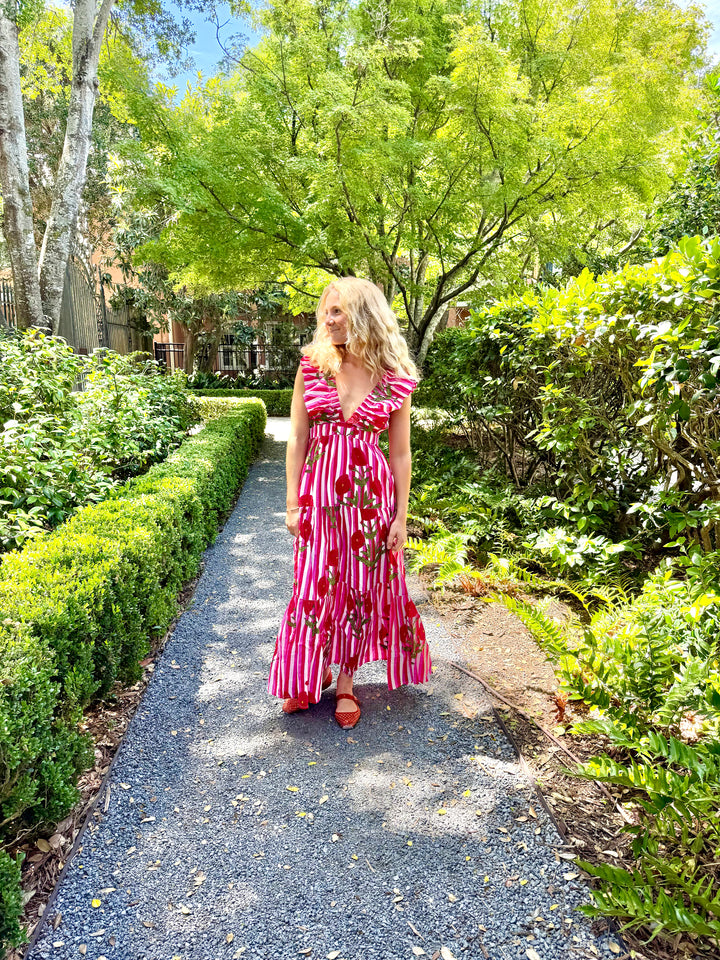 Savannah Midi Dress Wild Poppy Cabana