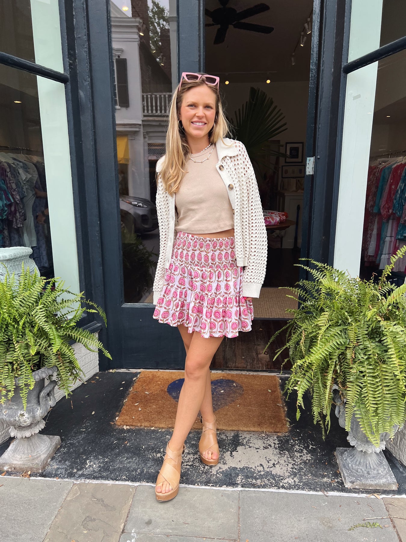 Amelia Skirt Pink Dandelion Shop Madison Mathews