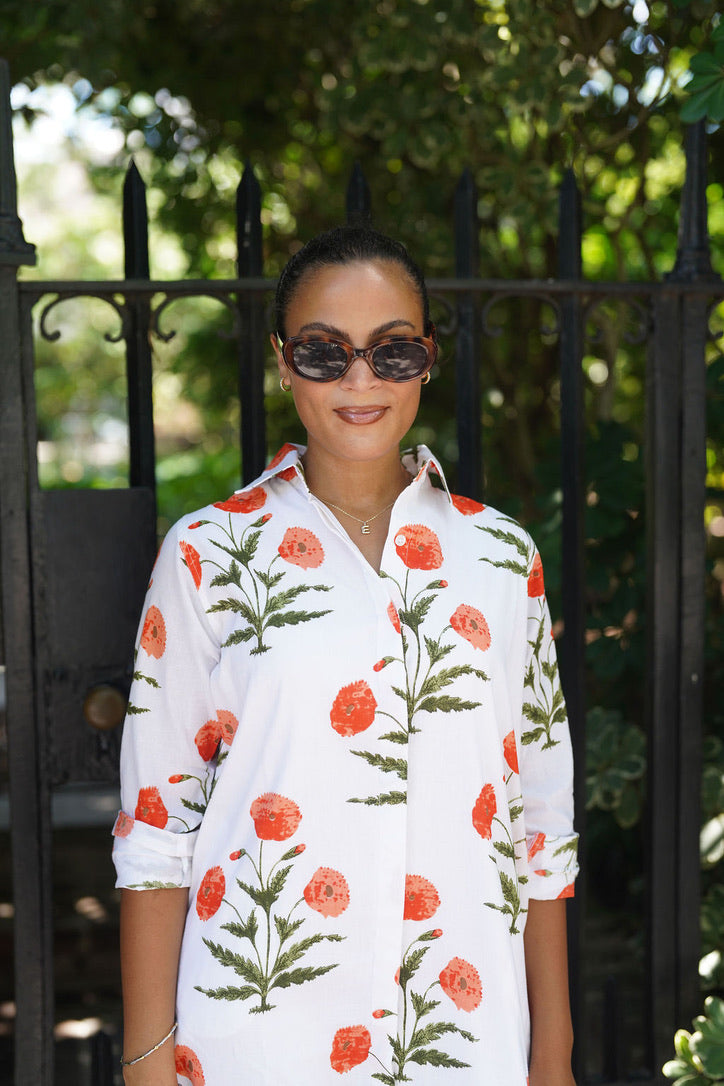 Elizabeth Maxi Dress Soft Coral Poppy Meadow