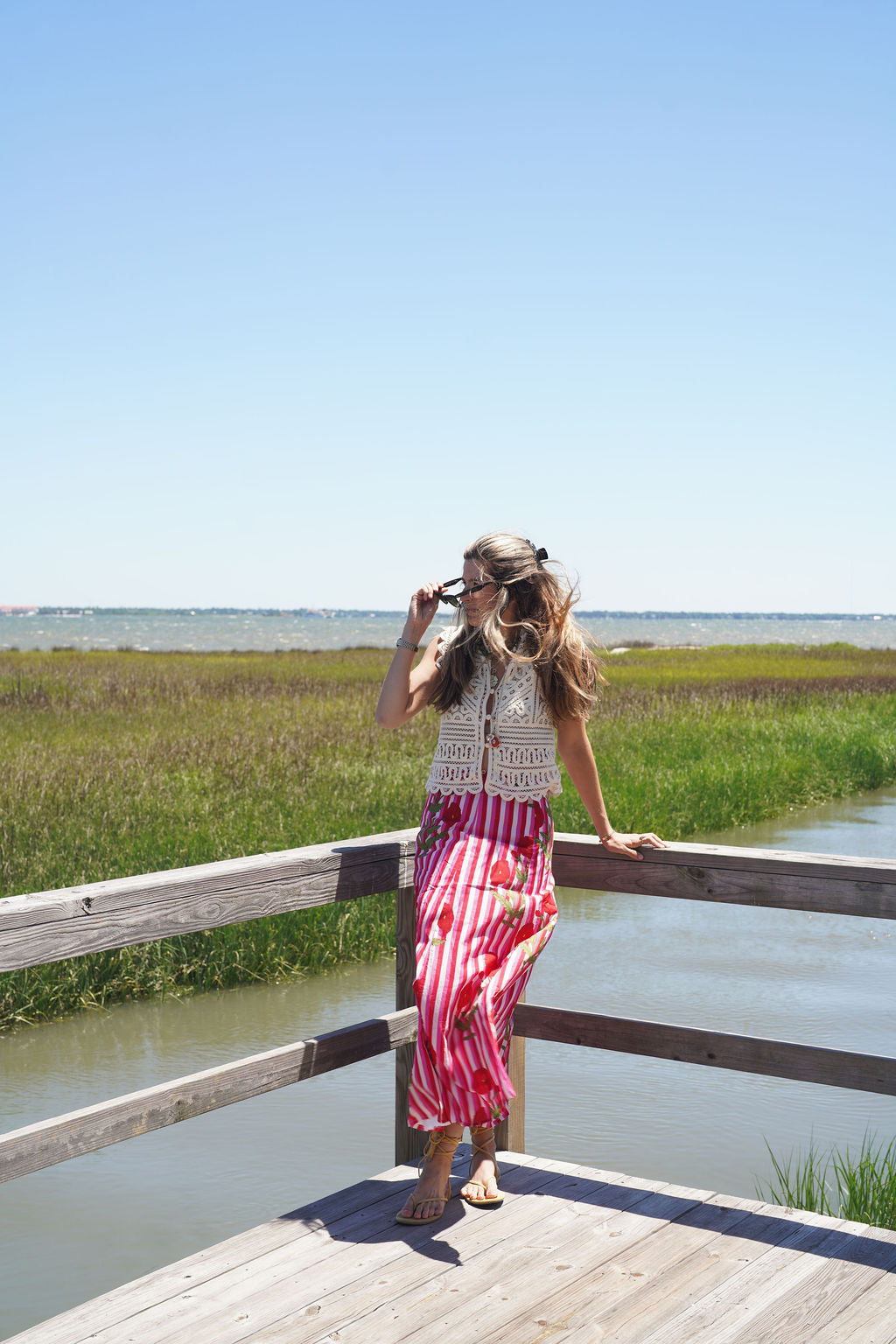 Hanley Midi Skirt Wild Poppy Cabana