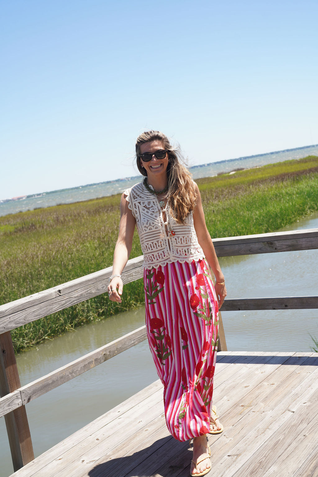 Hanley Midi Skirt Wild Poppy Cabana