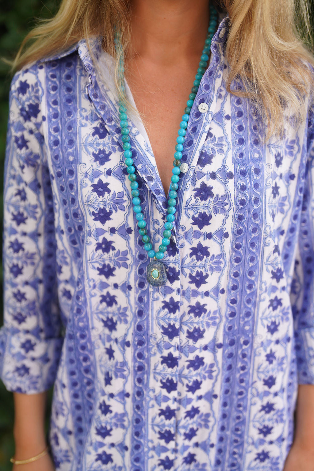 Elizabeth Maxi Blue Porcelain Garden