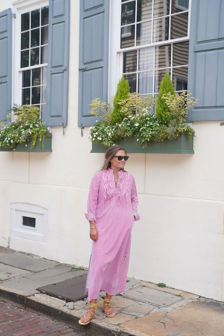 Finnegan Maxi Dress Raspberry Stripe