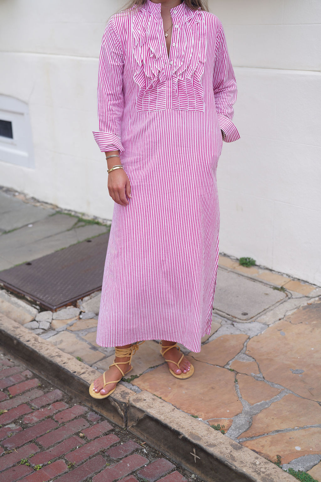 Finnegan Maxi Dress Raspberry Stripe