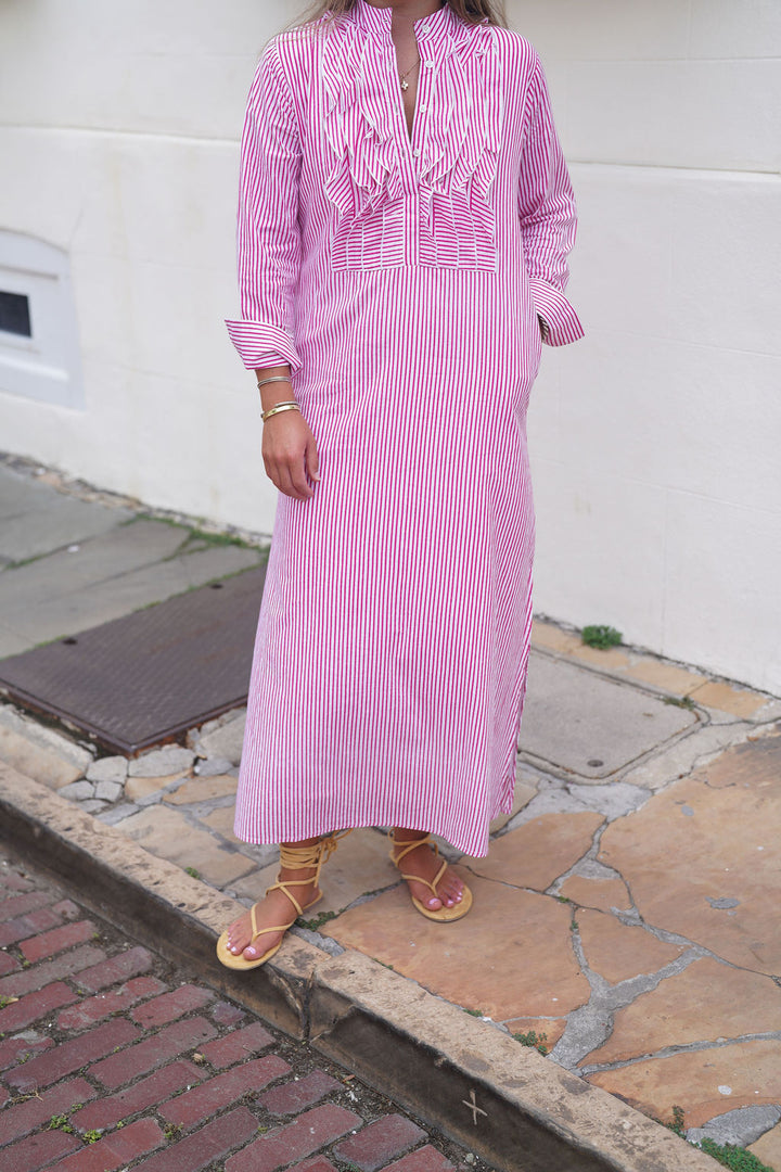 Finnegan Maxi Dress Raspberry Stripe