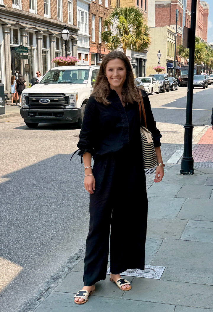 Bella Shirt Black Linen