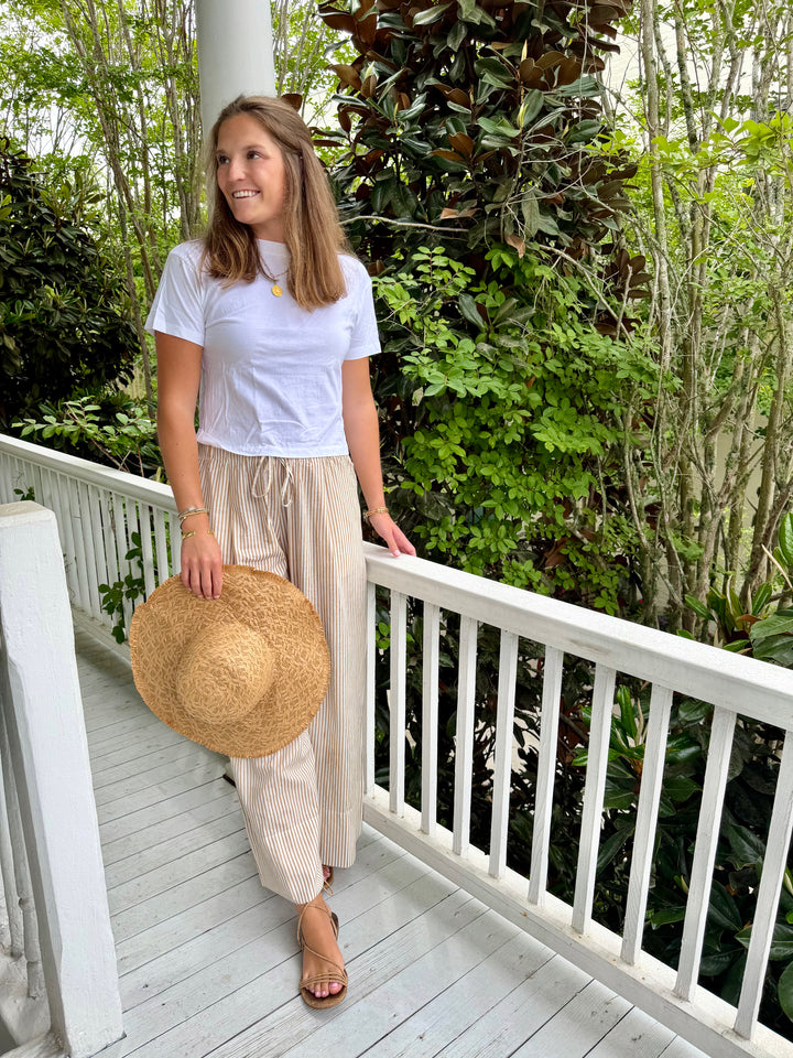 Palazzo Pants Sand Stripe