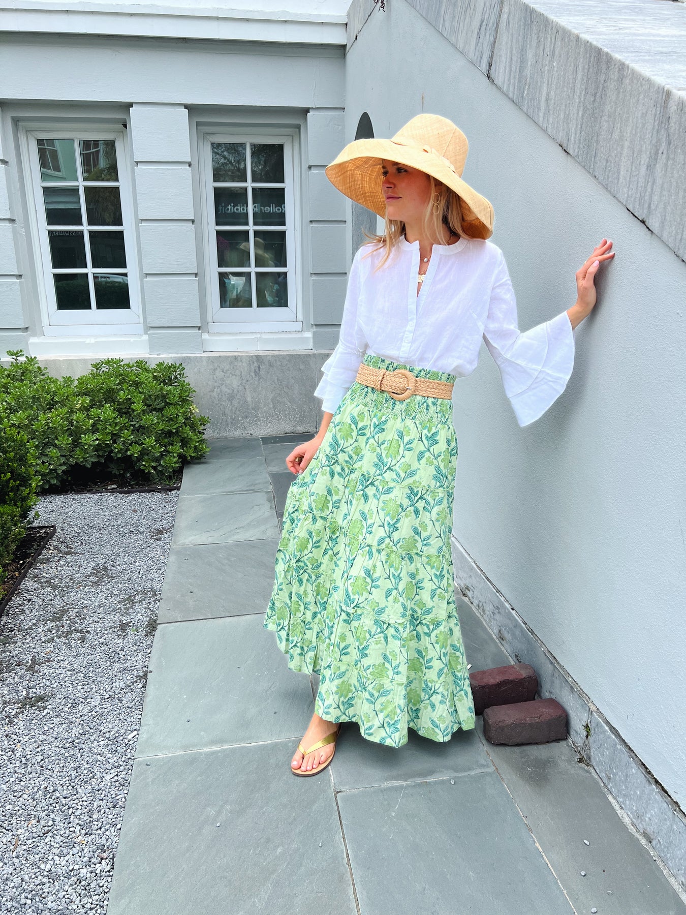 Serena Maxi Skirt Dress Secret Garden Green Shop Madison Mathews