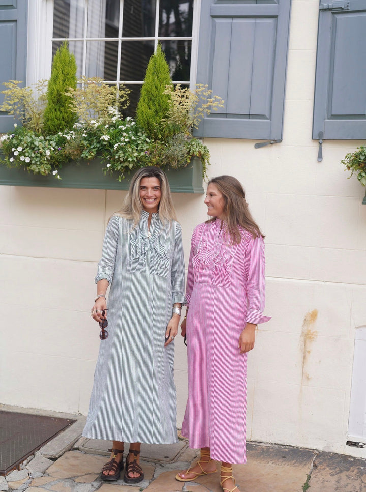 Finnegan Maxi Dress Garden Green Stripe
